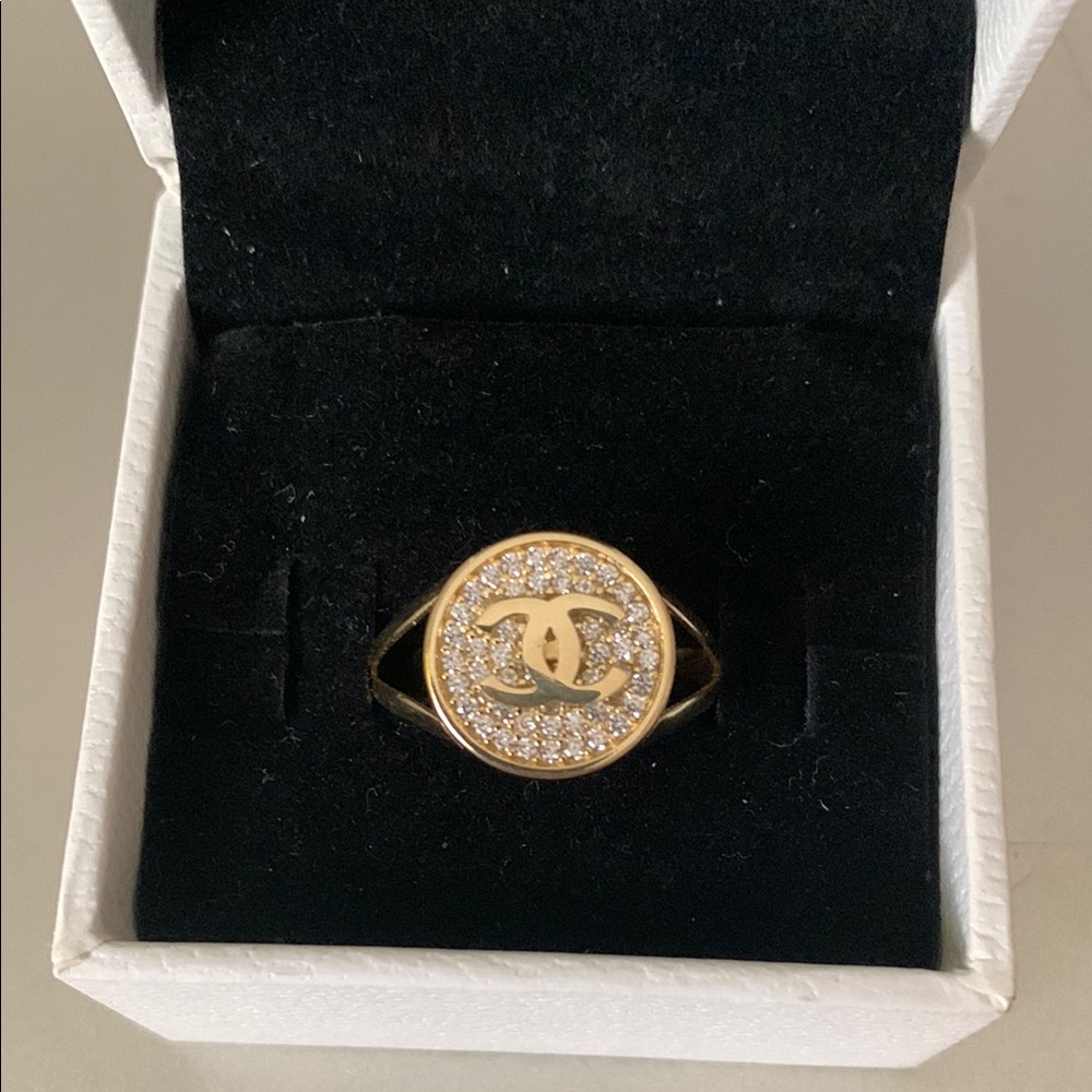 Chanel 14k Gold and Silver Women's Ring